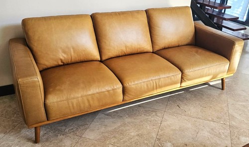 Marsilla leather sofa - 88",